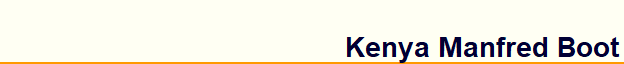 Kenya Manfred Boot