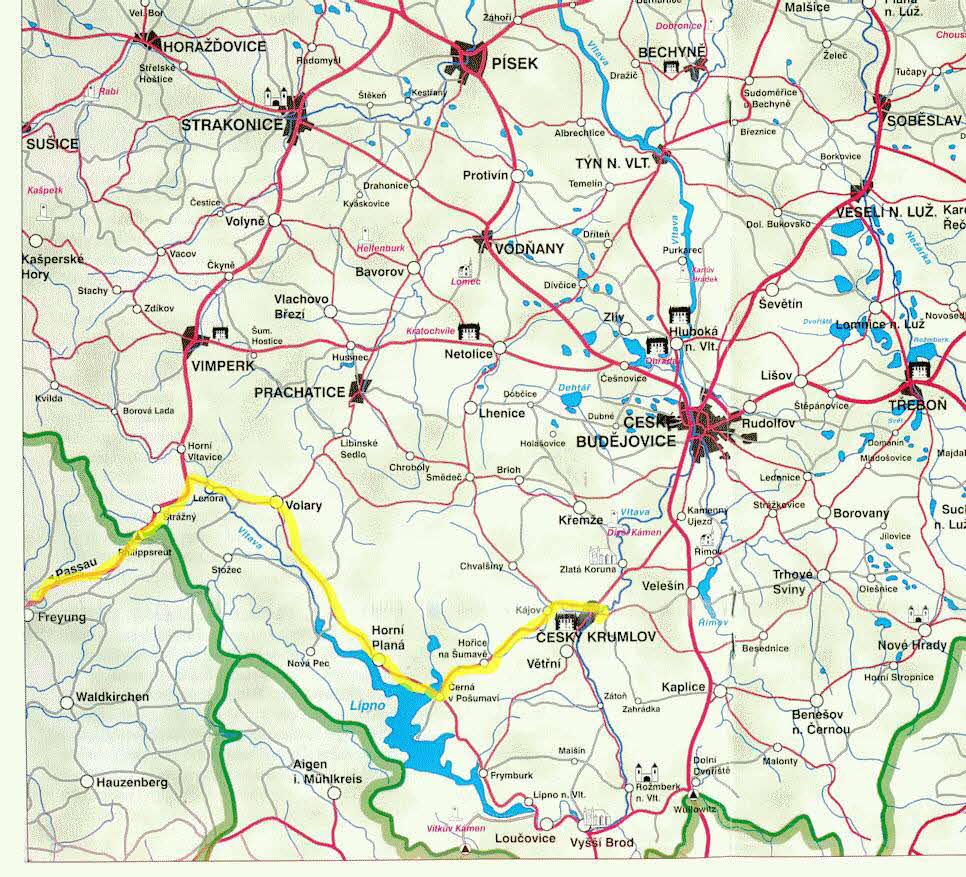 Anreise nach Krummau